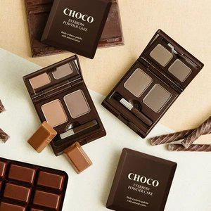 [스킨푸드][쿠폰가6,320원][텍1]초코 아이 브로우 파우더케익 (색상2개*브러쉬포함)