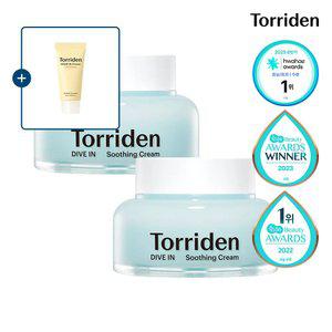 [SET] 토리든 다이브인 저분자 히알루론산 수딩 크림 100ml X 2개 (+솔리드인 크림 20