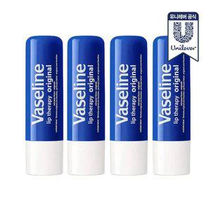 바세린 스틱 립밤 오리지널 4.8g 4개