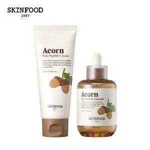 [스킨푸드][쿠폰가23,410원][2종SET]에이콘 포어 펩타이드 앰플&크림