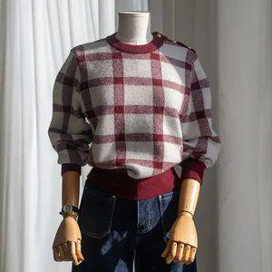 (안나앤모드) A. 로소 버튼 체크 니트[니트D0916R02]