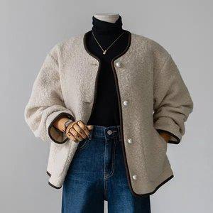 (안나앤플러스) A. 뮬리 뽀글이 본딩 자켓[자켓C0227H174] 빅사이즈