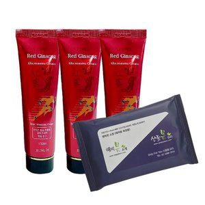 베르피아 홍삼 글루코사민 크림150ml X 3개 + 물티슈/6년근 홍삼추출물/마사지크림/28