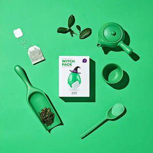 [리뉴얼] 좀비뷰티 마녀팩 1BOX (16EA)/ 각질제거/ 진정/ 녹차클레이팩 /브러쉬 포함/