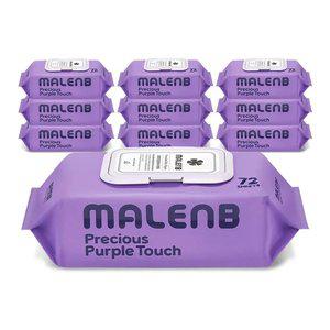 마렌비 물티슈 프리셔스 퍼플터치 72매 (10팩) 80평량 고평량