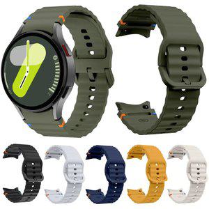 갤럭시워치 7 6 5 4 클래식 날개형 웨이브 스트랩 실리콘 스포츠밴드 시계줄 40mm 44m