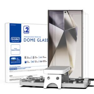 화이트스톤 갤럭시 S24 울트라 돔글라스 플러스 풀커버 강화유리필름 경화기 포함 2매