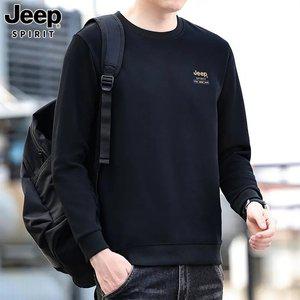 JEEP SPIRIT 남자 라운드티 긴팔 티셔츠 레저 헐렁하다 맨투맨