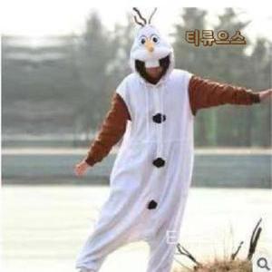 올라프 울라프 코스프레의상 옷 사계절잠옷 가족티 티류으스