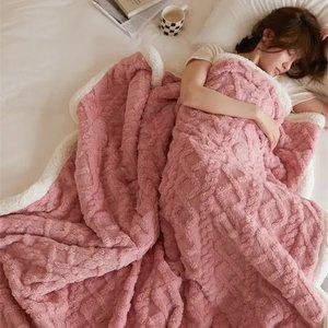 클래식 트위스트 극세사 겨울 양털 이불 싱글 퀸 포근한 거실 침대 빅사이즈 담요