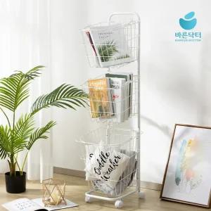 이동식 철제 빨래바구니 다용도 2단 3단