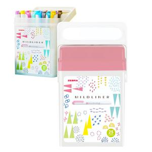 제브라 마일드라이너 형광펜 25색 세트 트윈 파스텔