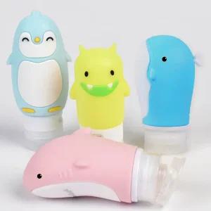 캐릭터 여행용 실리콘 공병 샴푸 화장품 튜브 용기 소분 미니 핸드크림 샴푸통 휴대용 크림