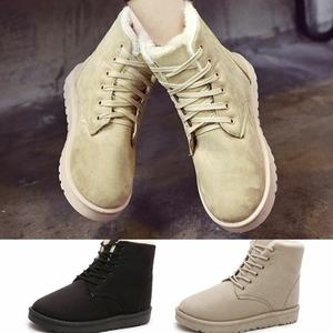 워커 여성 털부츠 퍼 패딩 숏미들 여자 방한화 FW21 (HJJ-WFFWZ1M)