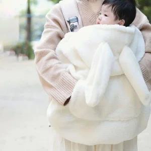 [보리보리/헬로미니미]아기띠워머 겨울 뽀글이 극세사 토끼