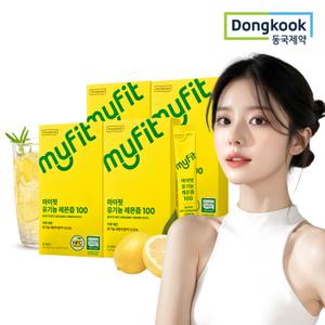 동국제약 마이핏 유기농 NFC 레몬즙 100% 4박스 레몬수 원액 착즙 액상 스틱