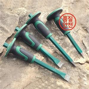 석공 공구핸드 가드가 있는 산업용 벽돌 끌 헤비 듀티 뾰족한 플랫 암석 콘크리트 끌(조각 철거용)