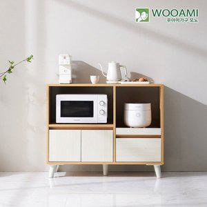 [신세계라이브쇼핑][착불] 우아미가구 모노 라보 전자렌지수납장 다용도 렌지다이 밥솥선반 BR5061
