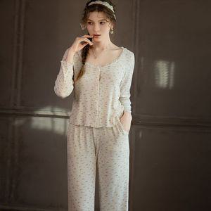 이지혜 잠옷 꽃무늬 동상이몽 여성 수면잠옷 투피스 세트 패션 파자마