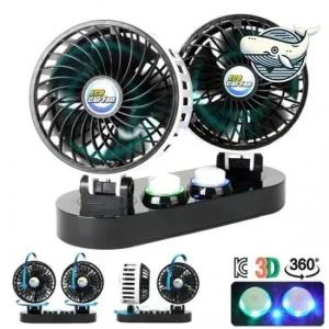 자동차 3D 트윈 선풍기 쾌적한 바람 여름용 자동차선풍기 usb선풍기 차량용에어컨 화물차선풍기