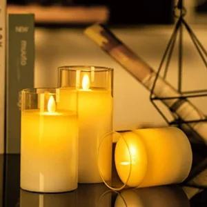 불꽃이 흔들리는 리얼 전자초 LED양초 3종세트