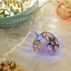 [아트박스]/플라워트리 크리스마스 골드 큐브 건전지 전구 LED 30P 철재 스타