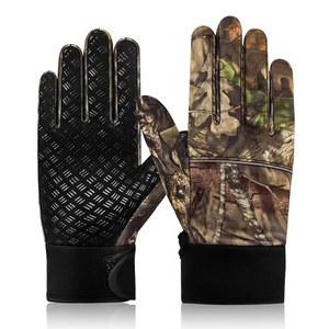 페이보이트 위장 사냥 장갑, 경량 카모 작업 장갑 프로 미끄럼 방지 조절 에어소프트 활 양궁 액세서리 페인트볼 낚시 정원 작업용
