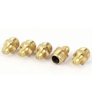 uxcell M10 x 7mm 남성 나사산 1mm 피치 스트레이트 그리스 니플 피팅 5개