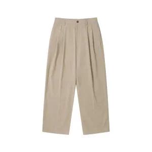 [커스텀멜로우](강남점) 베이지 와이드 핏 벨티드 팬츠 CWPAW24884BEX