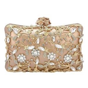 CZWLWYXB 라인스톤 이브닝 백 반짝이는 여성 크리스탈 지갑 파티 웨딩 칵테일 프롬 클러치