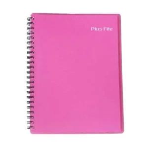 [셀러에이드](메카라인) 플러스화일 50매 (핑크)/(PP재질/트윈스프링) 박스(20개입)