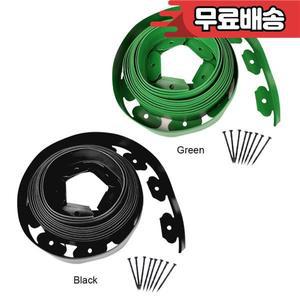 스파이크가 있는 5M/10M 정원 테두리  잔디 가장자리 키트 마당 꽃 침대용 파기 장벽 없음