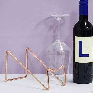 대형 와인 보관랙 1구 로즈골드 선반 가정용 진열대