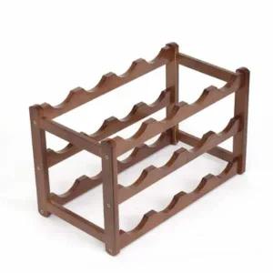 [셀러에이드]원목 와인랙 3단 12구 와인잔 거치대 술 저장 소품 정리함