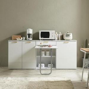 지투 + 식탁 주방수납장 800수납장 세트 와이드 N026 렌지대 1200 접이식