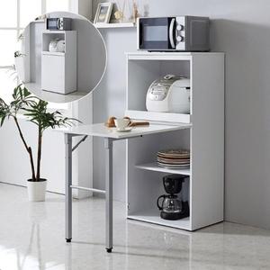 [아우트]화이트 접이식 식탁렌지대수납장/주방수납장전기