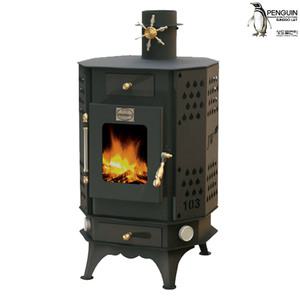 프리미엄 화목난로/벽난로 J103 (고급형/다중연소시스템/유리문) 장작/땔감 전원주택 비닐하우스 난방기