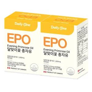 데일리원 EPO 달맞이꽃 종자유 감마리놀렌산 비타민E 2통