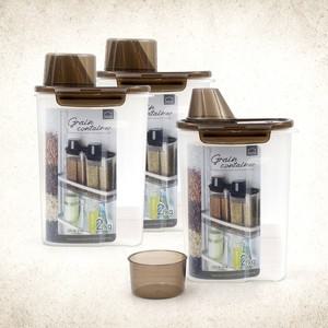 락앤락 도어포켓 잡곡통 2kg x 3개  잡곡보관 사료통