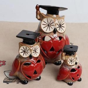 [RG6N0023]박사패밀리 부엉이 캔들홀더 3P 부엉이소품