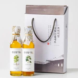 [전라도 청년] 저온압착 100% 청년 참기름180ml+들기름180ml 선물세트