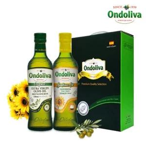 [온돌리바] 해바라기유 500ml 1P 엑스트라버진 올리브유 500ml 1P 선물세트