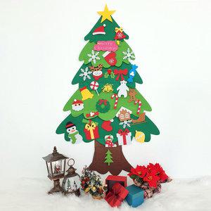 DIY 크리스마스 벽 트리 꾸미기 유리에붙이는트리 부직포트리 창문트리 벽에붙이는트리 벽걸이트리 크리스