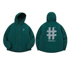 빈트릴 경량패딩 남자 여자 커플 점퍼 해시태그 스탠다드 패딩점퍼 (다크그린)_DJ