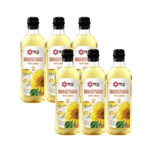 백설 해바라기씨유 900ml x6개