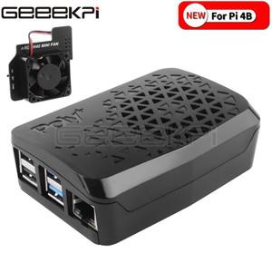 아르곤 폴리  통풍 케이스 라즈베리 파이 4 인클로저 PWN 미니 팬 포함 구리 방열판 ABS 쉘