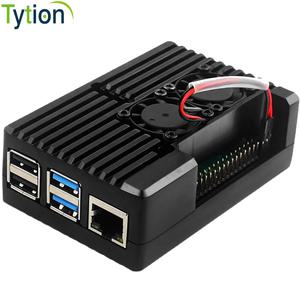 라즈베리 파이 4B 금속 케이스 알루미늄 합금 방열판 보호 쉘 듀얼 팬