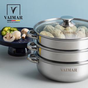 [Vaimar] 독일 바이마르 모든열원 사용가능한 IH 엔틱 스테인레스 3단 찜솥