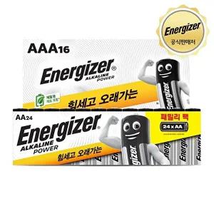[에너자이저][S] 에너자이저 알카라인 건전지 AA 24입 + AAA 16입