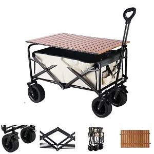 접이식 테이블 캠핑웨건 광폭타이어 짐수레 휴대용-WFHMANG